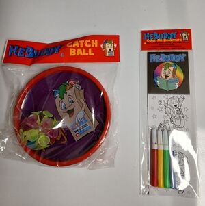 HEBUDDY Catch Ball and Color Me Bookmark Set